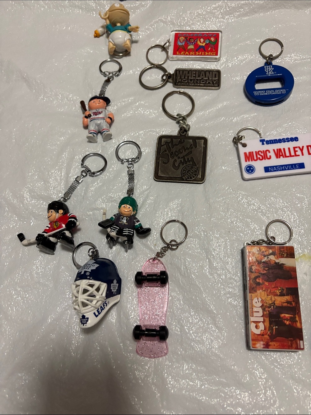 Assorted Keychain Collection - Multi-Color Keyring Set - Picture 2 of 10